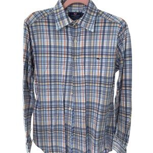 Vineyard Vines Blue and Orange Casual Button Down Shirt